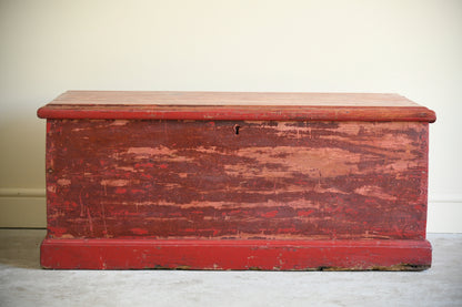 Antique Painted Pine Trunk