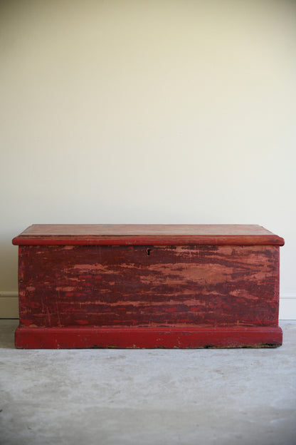 Antique Painted Pine Trunk