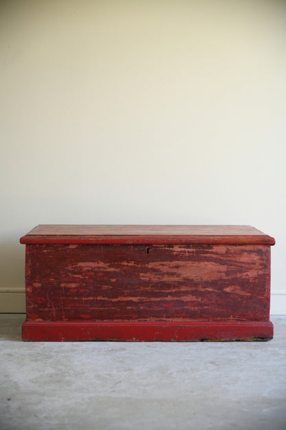 Antique Painted Pine Trunk
