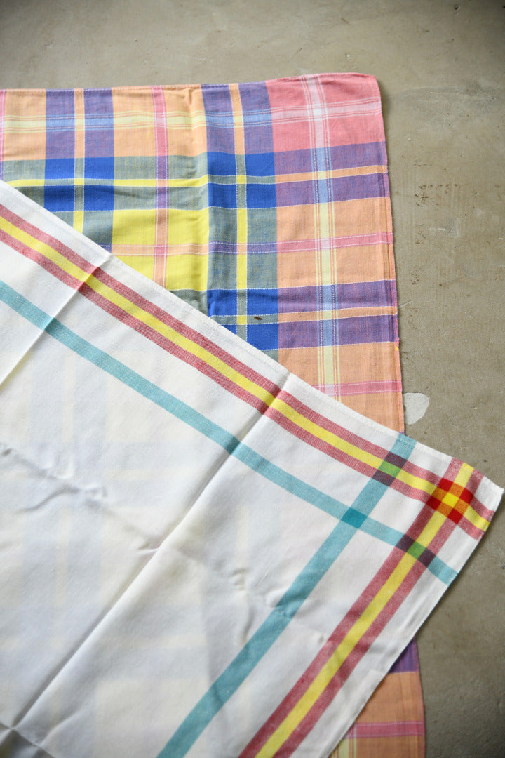 2 Vintage Cotton Tablecloths