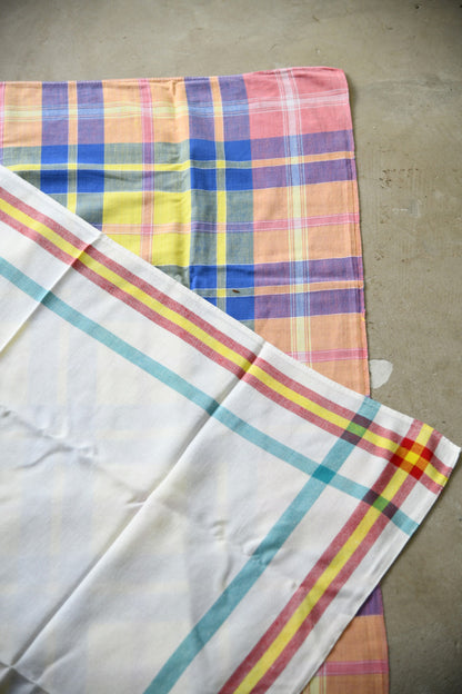 2 Vintage Cotton Tablecloths