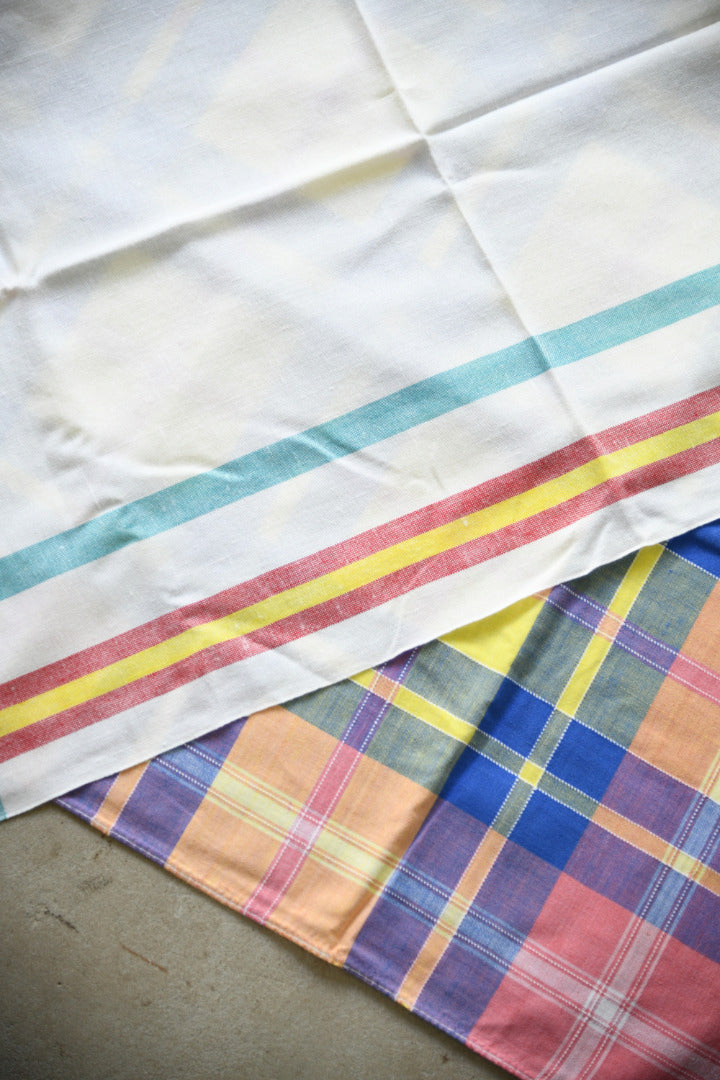 2 Vintage Cotton Tablecloths