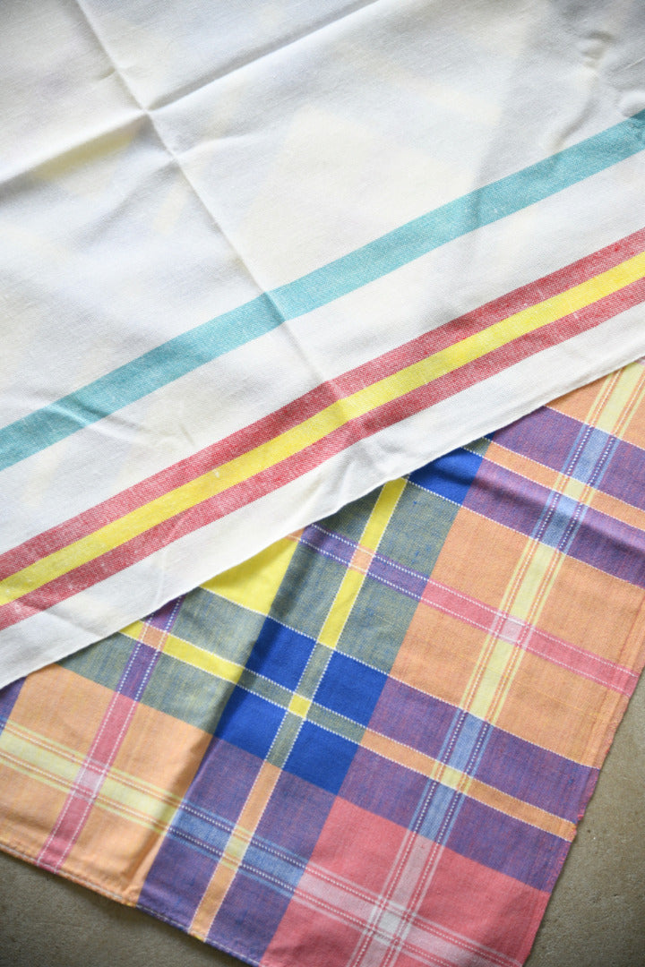 2 Vintage Cotton Tablecloths