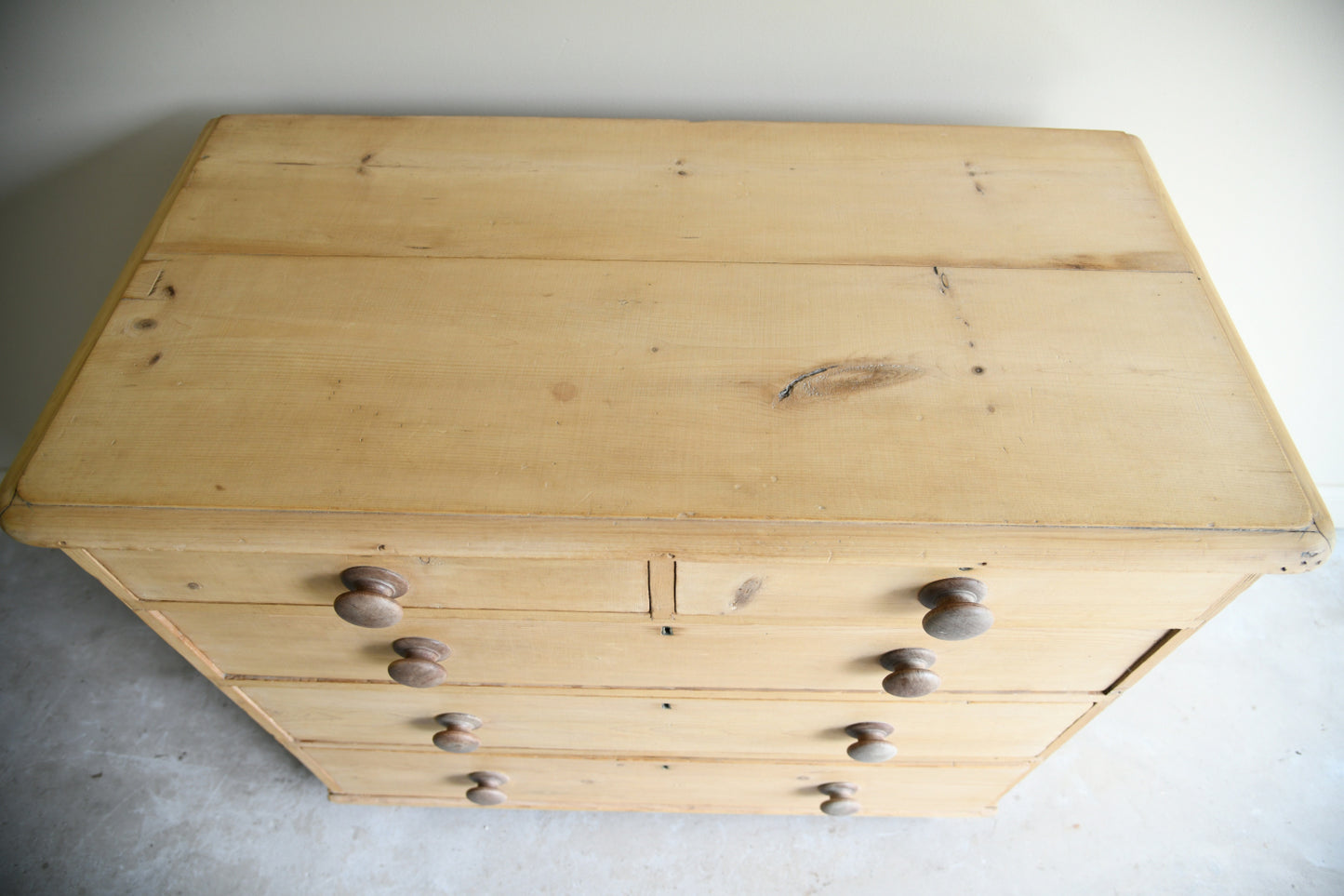 Antique Stripped & Waxed Pine Chest of Drawers