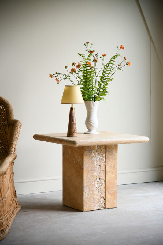 Square Travertine Coffee Table