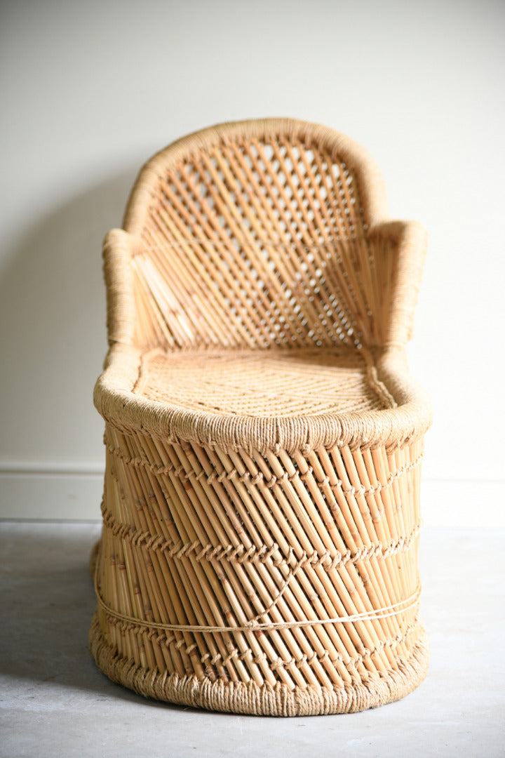 Vintage Wicker Chaise Longue
