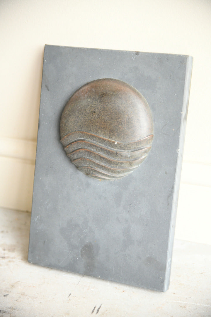 Wavy Bronze & Slate Plaque