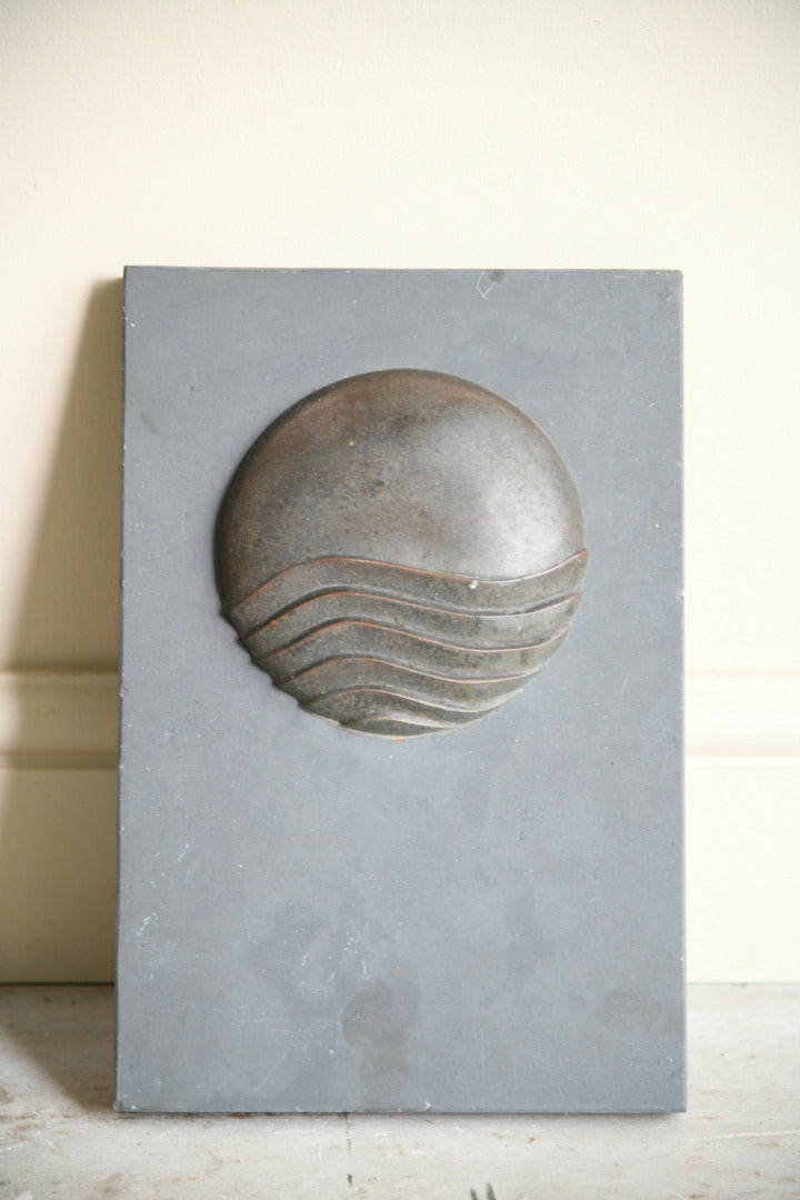 Wavy Bronze & Slate Plaque