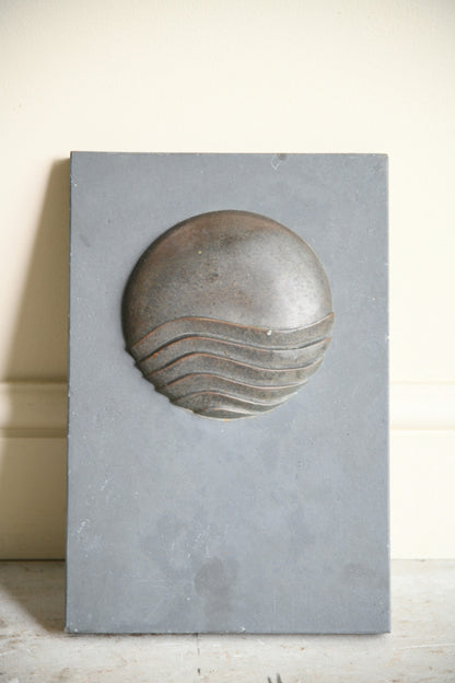 Wavy Bronze & Slate Plaque