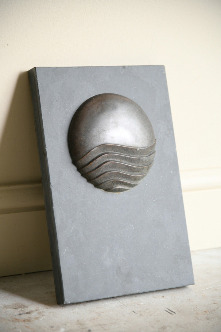 Wavy Bronze & Slate Plaque