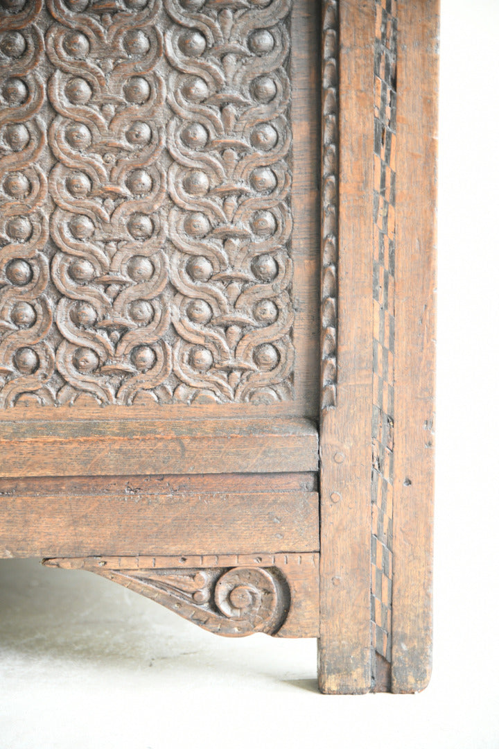 17th Century Carved Oak Coffer