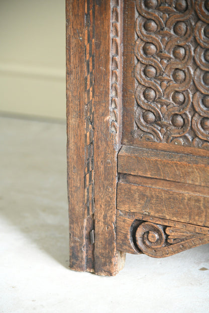 17th Century Carved Oak Coffer