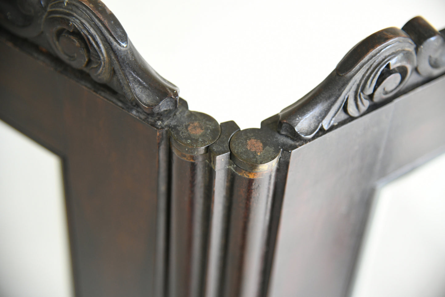 Victorian Mahogany Three Fold Glazed Screen
