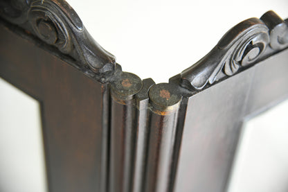 Victorian Mahogany Three Fold Glazed Screen
