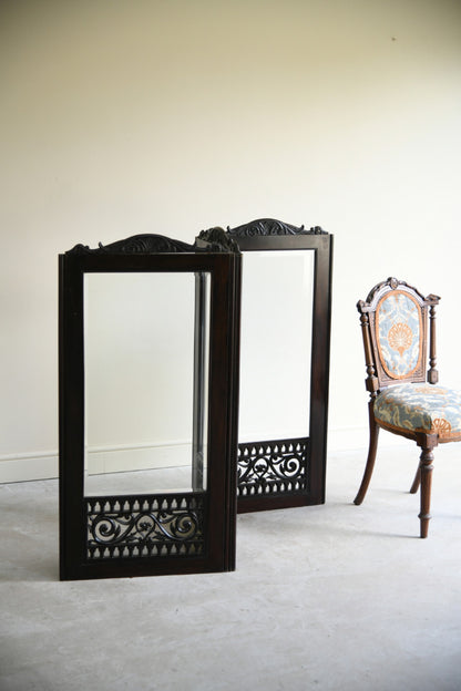 Victorian Mahogany Three Fold Glazed Screen