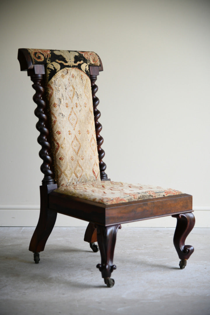 Antique Rosewood & Mahogany Prayer Chair