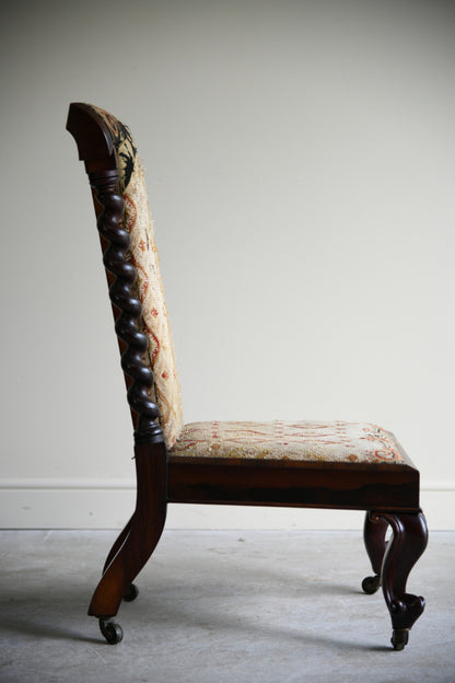 Antique Rosewood & Mahogany Prayer Chair
