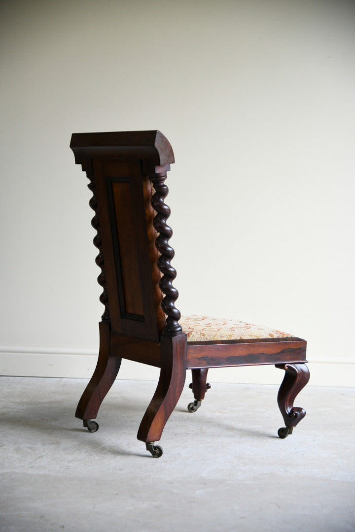 Antique Rosewood & Mahogany Prayer Chair