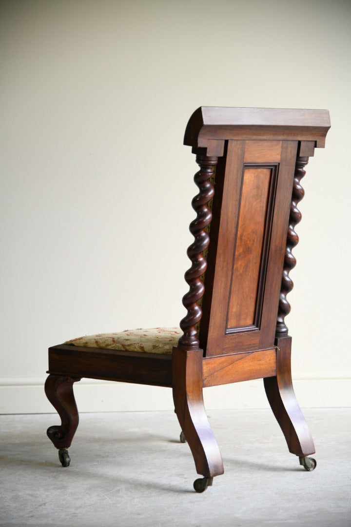 Antique Rosewood & Mahogany Prayer Chair