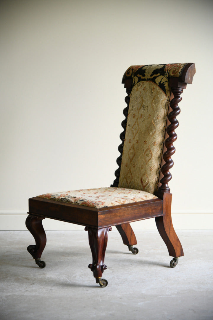 Antique Rosewood & Mahogany Prayer Chair