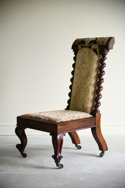 Antique Rosewood & Mahogany Prayer Chair