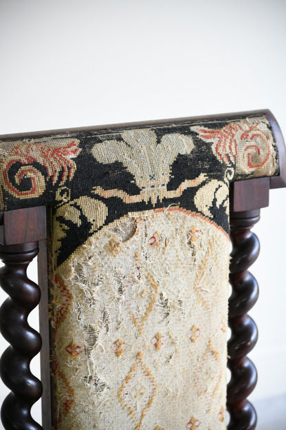 Antique Rosewood & Mahogany Prayer Chair