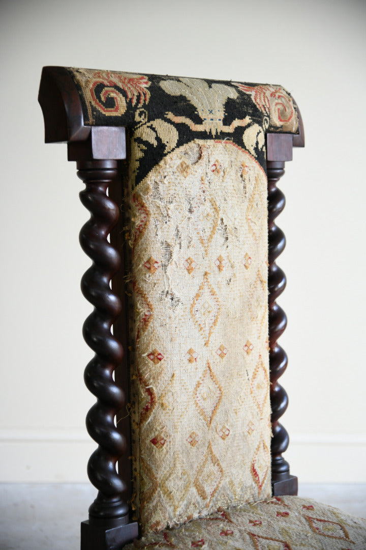 Antique Rosewood & Mahogany Prayer Chair