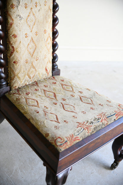 Antique Rosewood & Mahogany Prayer Chair