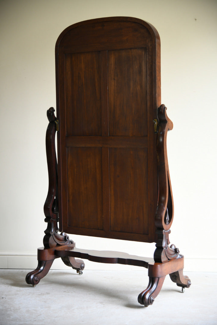 Victorian Mahogany Cheval Dressing Mirror