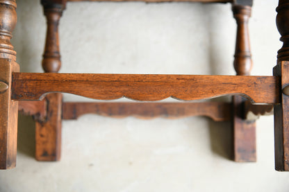 Antique Portugese Leather Occasional Chair