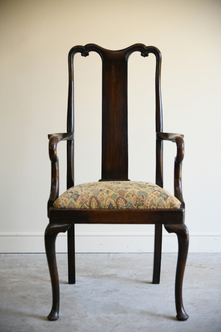 Georgian Style Oak Carver Chair