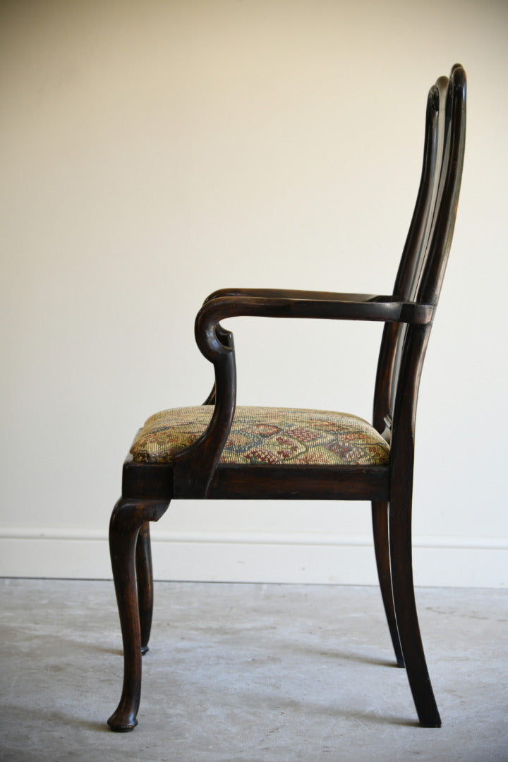 Georgian Style Oak Carver Chair