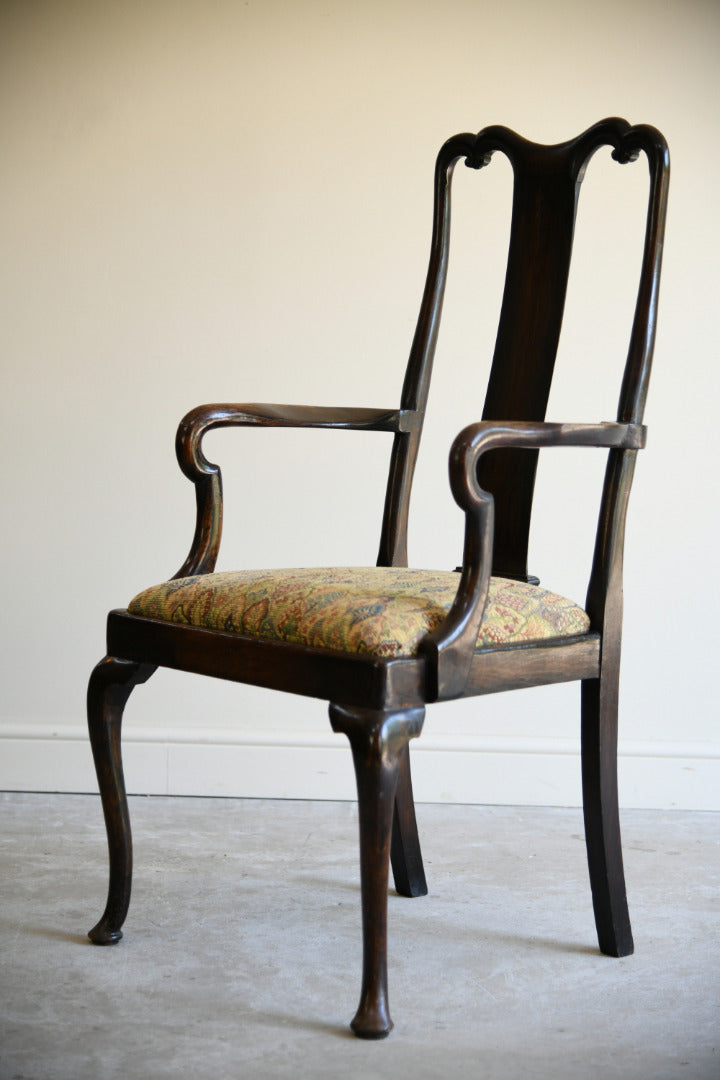 Georgian Style Oak Carver Chair
