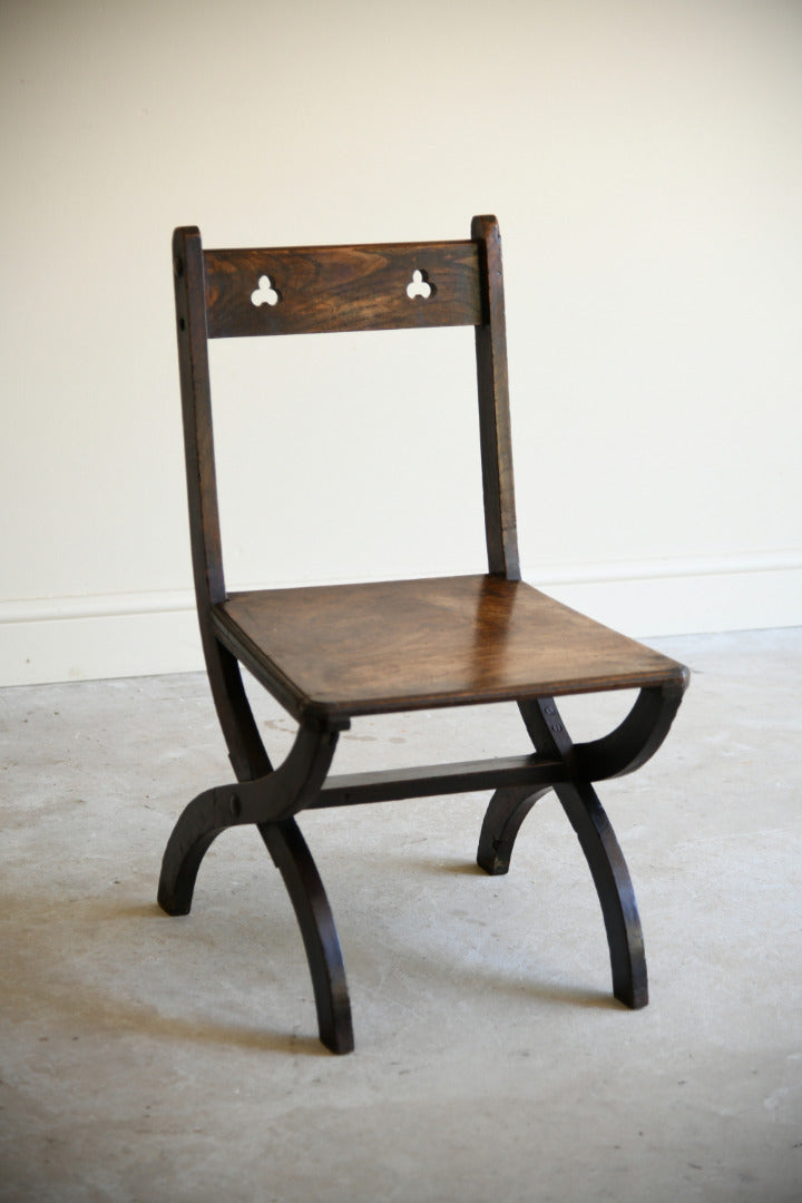 Gothic Revival Oak Occasional Chair