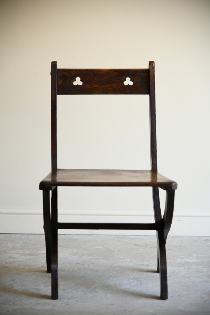Gothic Revival Oak Occasional Chair