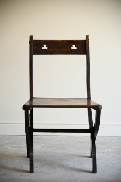 Gothic Revival Oak Occasional Chair