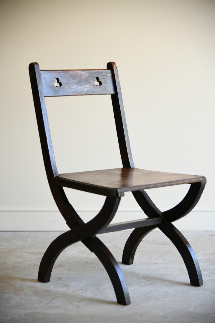 Gothic Revival Oak Occasional Chair