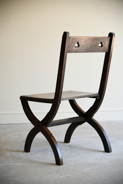 Gothic Revival Oak Occasional Chair