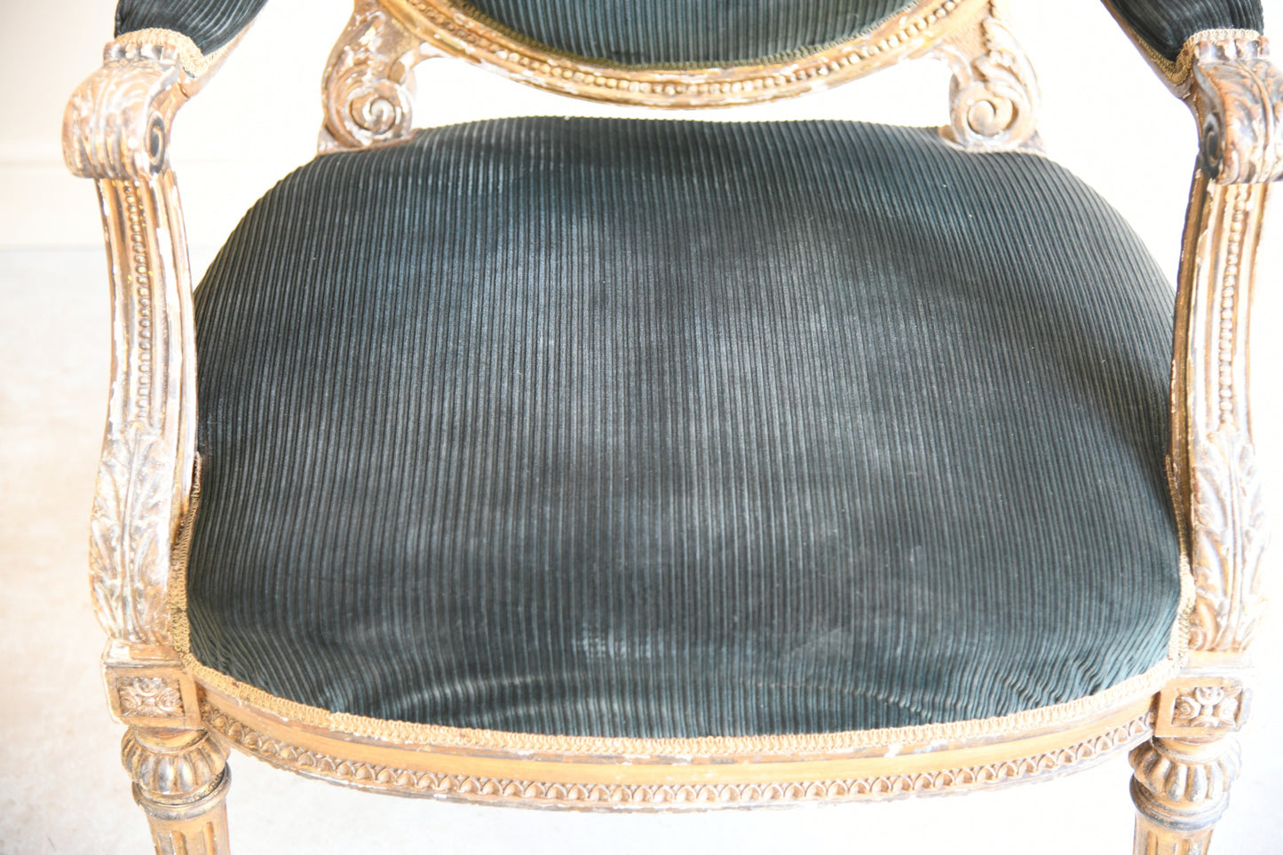Antique Louis XVI Style Fauteuil Armchair