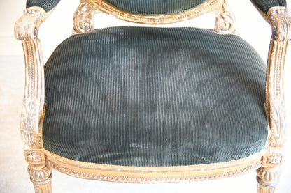 Antique Louis XVI Style Fauteuil Armchair
