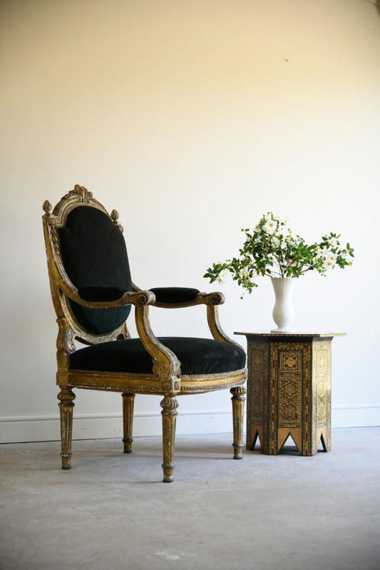 Antique Louis XVI Style Fauteuil Armchair