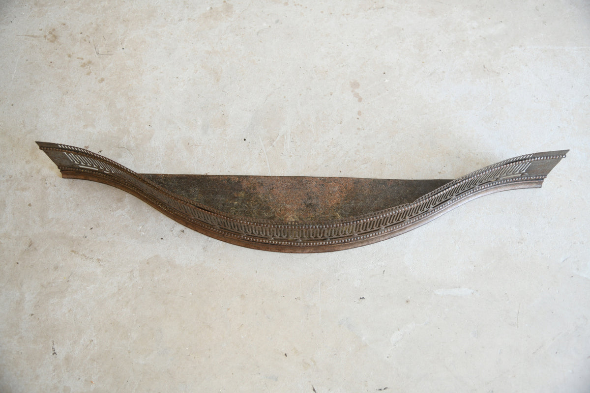 19th Century Pierced Steel Serpentine Fireplace Fender