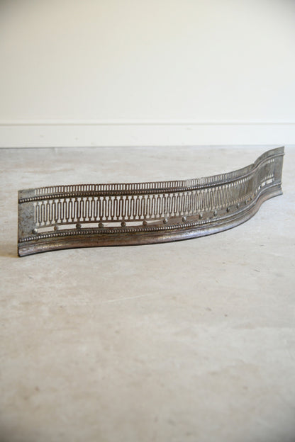 19th Century Pierced Steel Serpentine Fireplace Fender