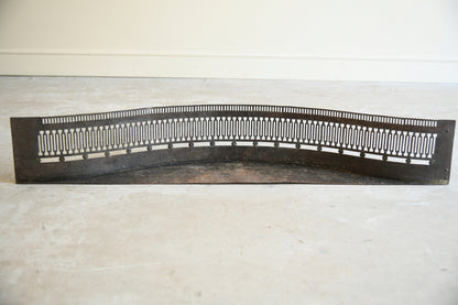 19th Century Pierced Steel Serpentine Fireplace Fender