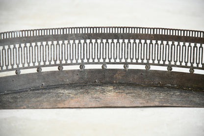 19th Century Pierced Steel Serpentine Fireplace Fender