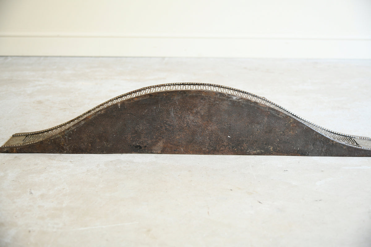 19th Century Pierced Steel Serpentine Fireplace Fender