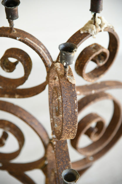 Scrolled Wrought Iron Candelabra