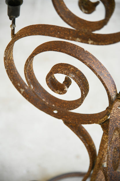 Scrolled Wrought Iron Candelabra