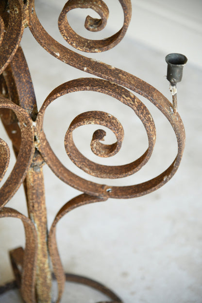 Scrolled Wrought Iron Candelabra