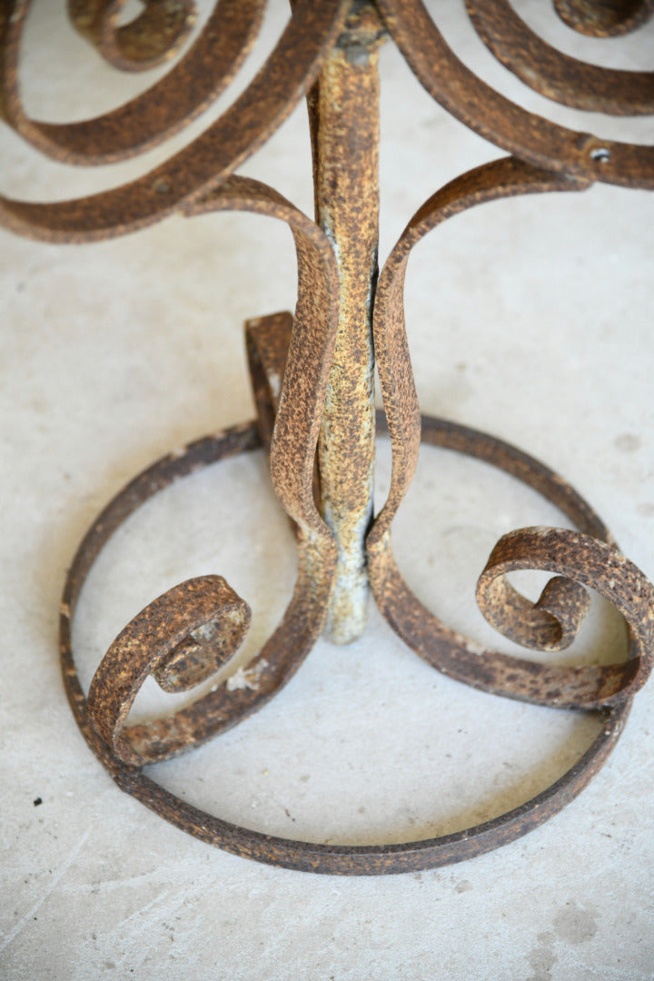 Scrolled Wrought Iron Candelabra